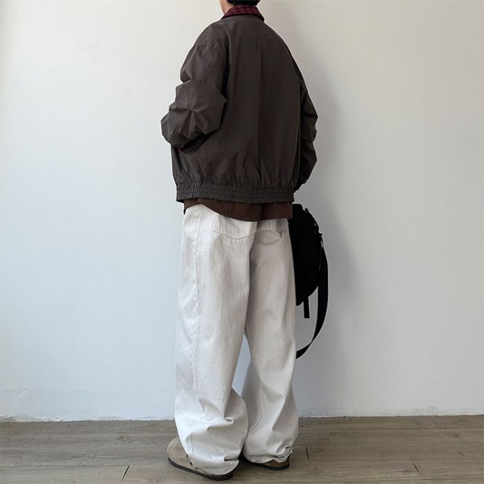 Contrast Plaid Lapel Jacket N0532