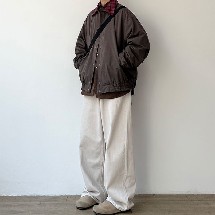 Contrast Plaid Lapel Jacket N0532