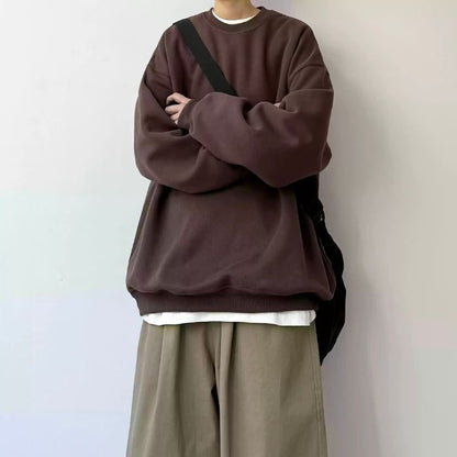 Solid Color Round Neck Sweater N0537