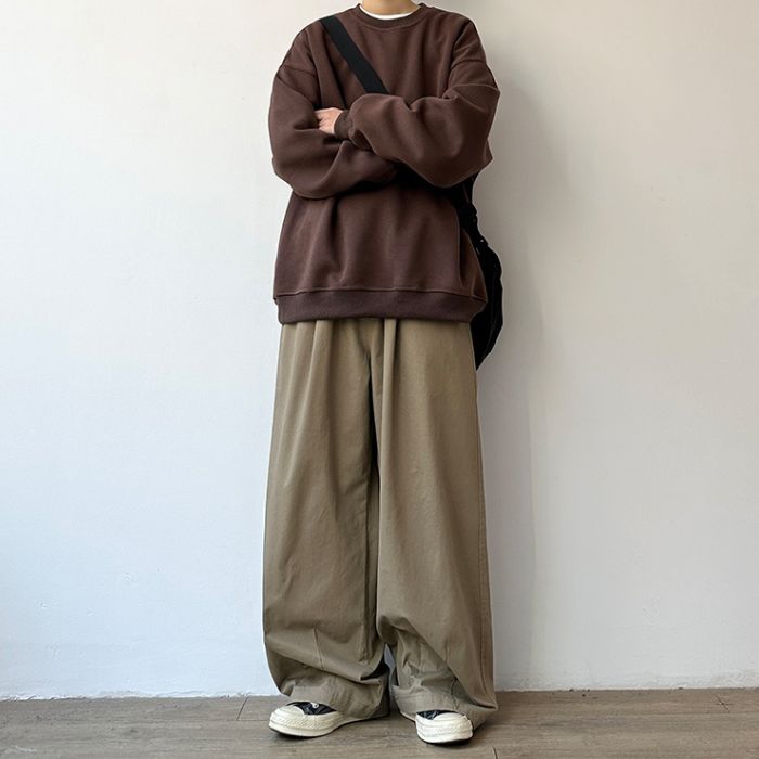 Solid Color Round Neck Sweater N0537