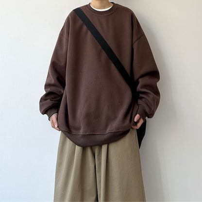 Solid Color Round Neck Sweater N0537