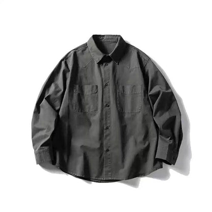 Basic Loose Casual Long-sleeved Shirt N0538