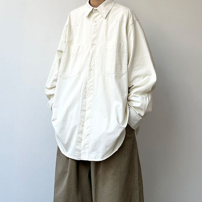 Basic Loose Casual Long-sleeved Shirt N0538