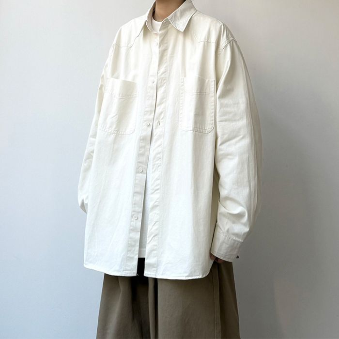 Basic Loose Casual Long-sleeved Shirt N0538