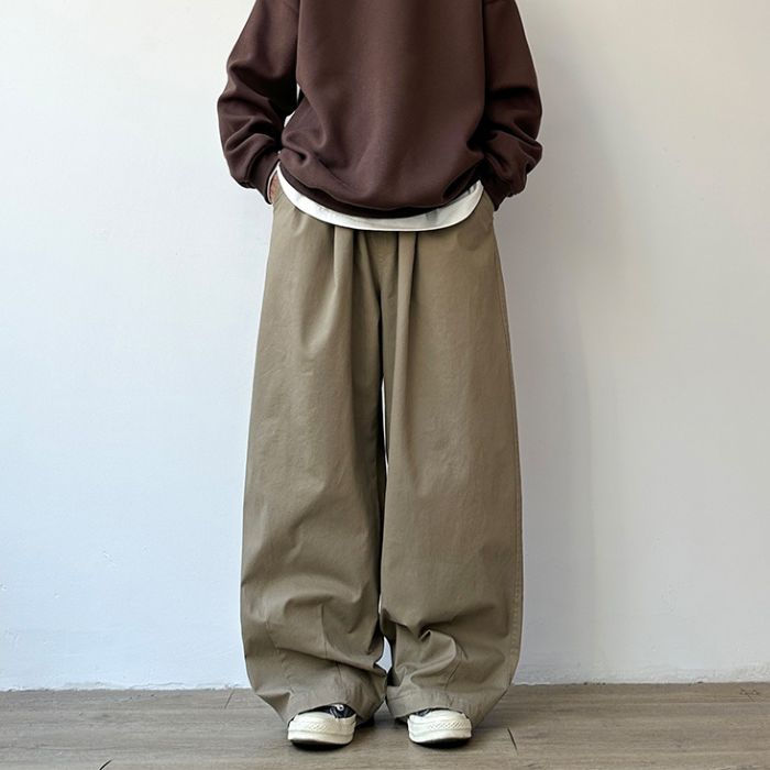 Loose Wide-leg Straight Pants N0539