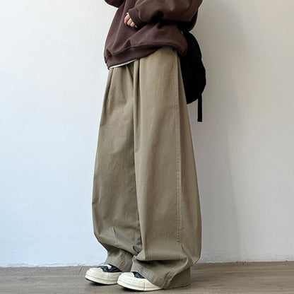 Loose Wide-leg Straight Pants N0539