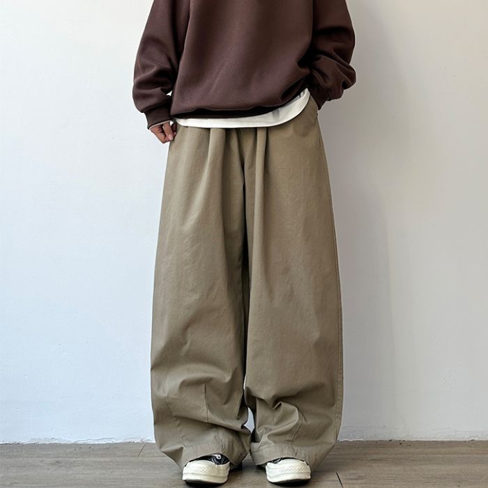 Loose Wide-leg Straight Pants N0539