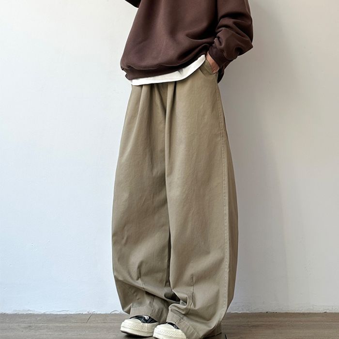 Loose Wide-leg Straight Pants N0539