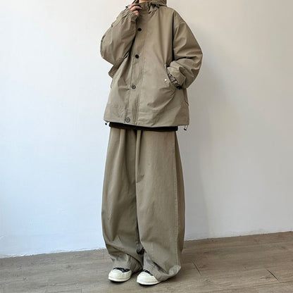 Loose Casual Hooded Jacket N0541