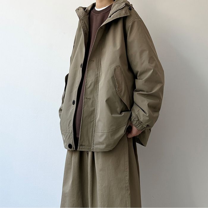 Loose Casual Hooded Jacket N0541