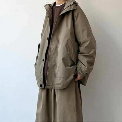 Loose Casual Hooded Jacket N0541