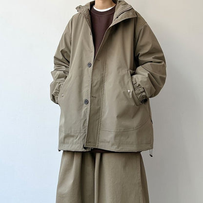 Loose Casual Hooded Jacket N0541