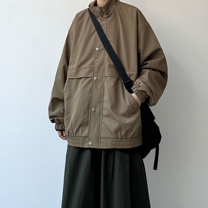 Loose Stand-up Collar Jacket N0542