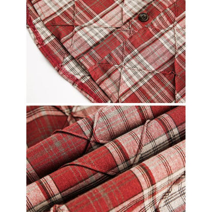 Loose Casual Cotton Plaid Shirt N0544