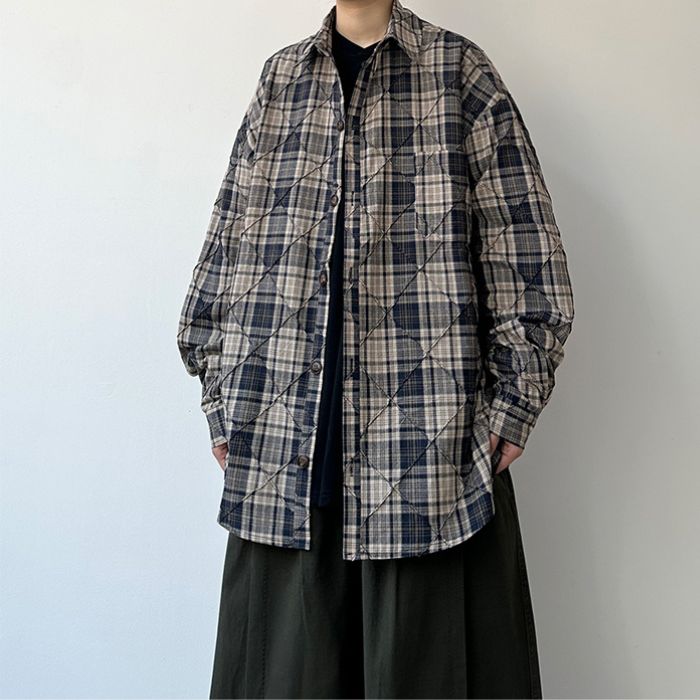 Loose Casual Cotton Plaid Shirt N0544