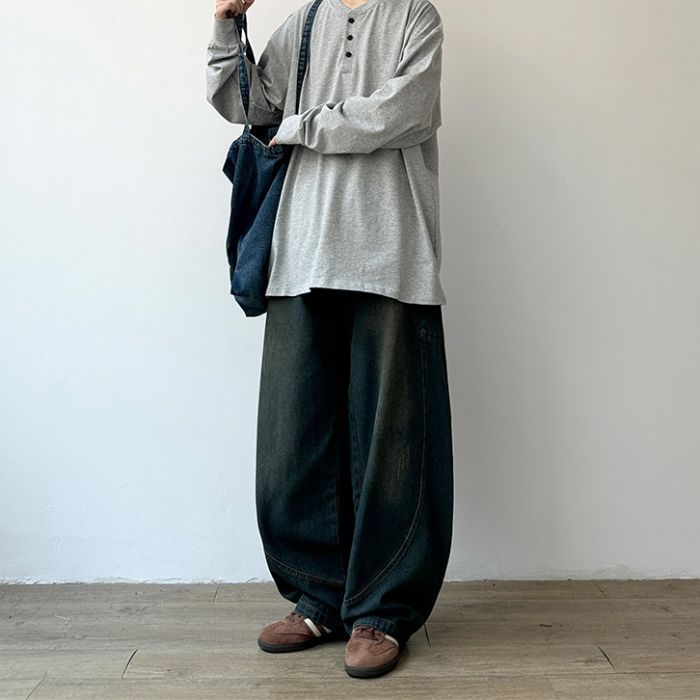 Casual Loose Straight Jeans N0546