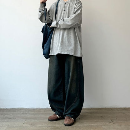 Casual Loose Straight Jeans N0546