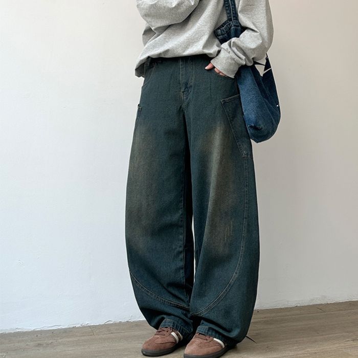 Casual Loose Straight Jeans N0546