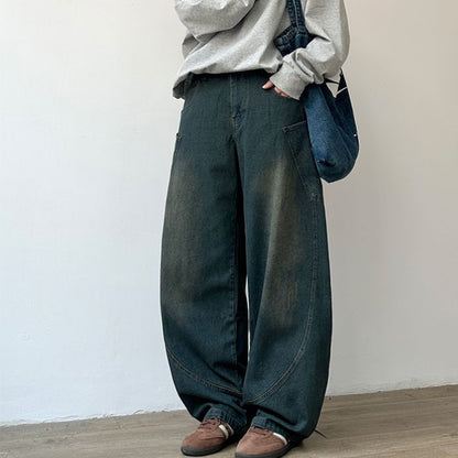 Casual Loose Straight Jeans N0546