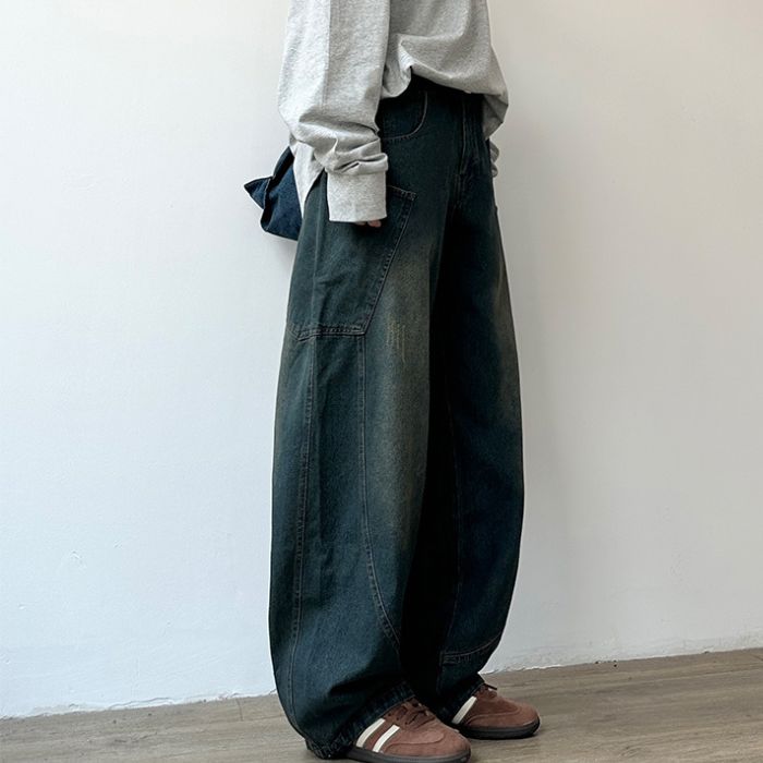 Casual Loose Straight Jeans N0546