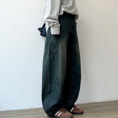 Casual Loose Straight Jeans N0546