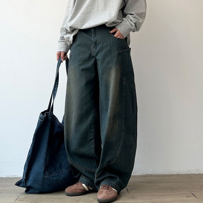 Casual Loose Straight Jeans N0546