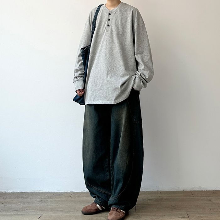 Casual Loose Straight Jeans N0546