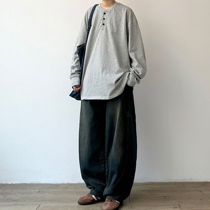 Casual Loose Straight Jeans N0546