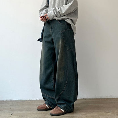 Casual Loose Straight Jeans N0546