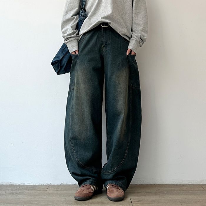 Casual Loose Straight Jeans N0546