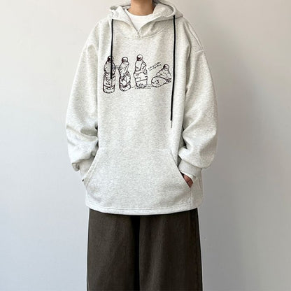 Print Loose Casual Hoodie N0551