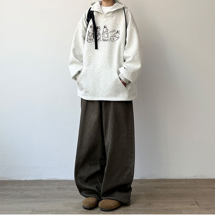 Print Loose Casual Hoodie N0551