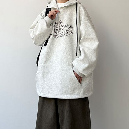 Print Loose Casual Hoodie N0551