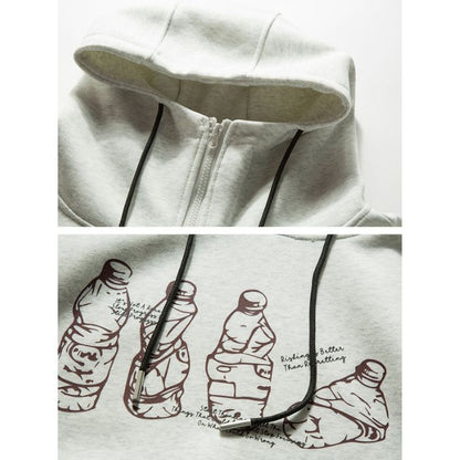 Print Loose Casual Hoodie N0551