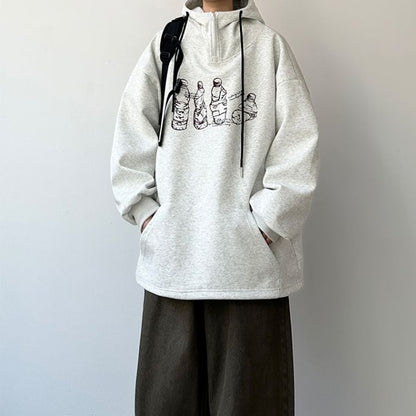 Print Loose Casual Hoodie N0551