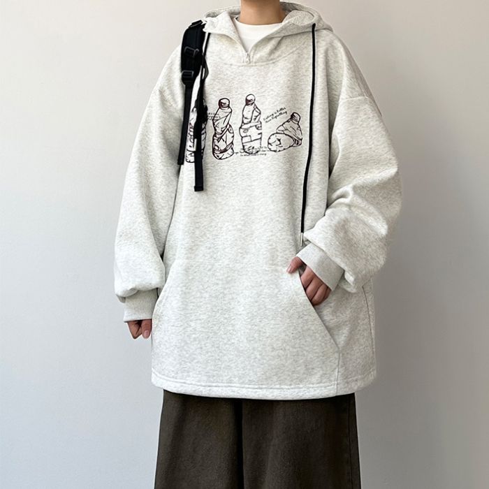 Print Loose Casual Hoodie N0551