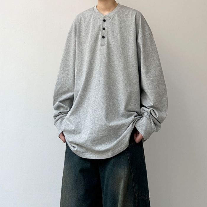 Loose Casual Long-sleeved T-shirt N0556