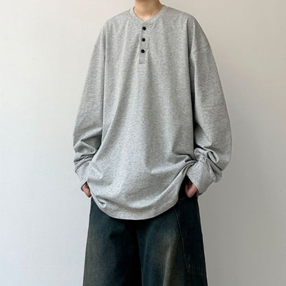 Loose Casual Long-sleeved T-shirt N0556