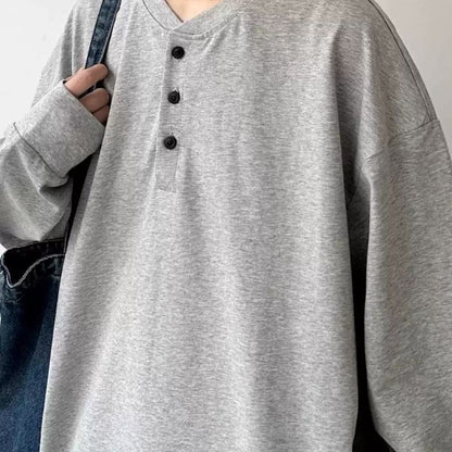 Loose Casual Long-sleeved T-shirt N0556