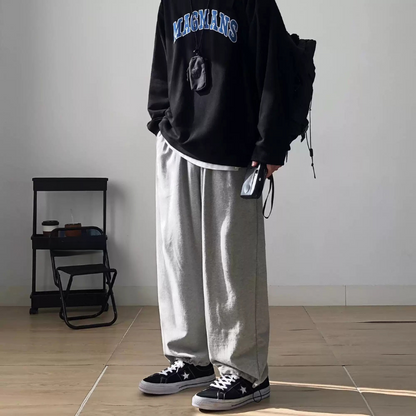Loose Straight Wide-leg Sweatpants N0488