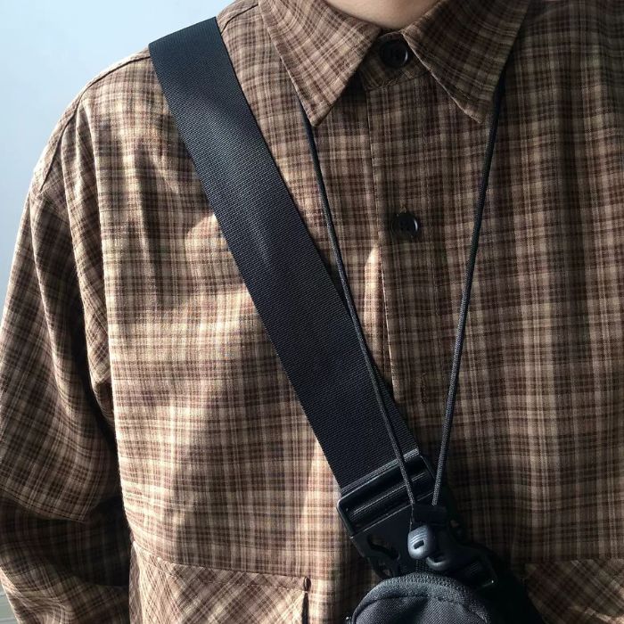 Plaid Loose Long Sleeve Shirt N0511