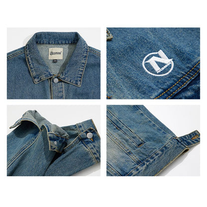 Denim Loose Gangster Jacket N0177