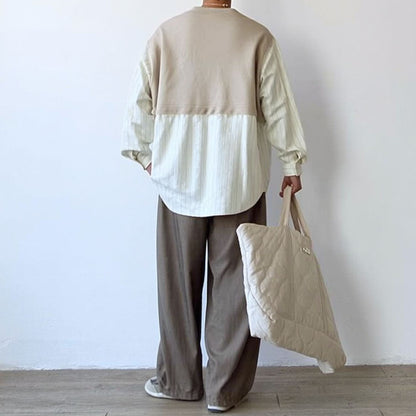 Asymmetry Layered Long Sleeve Shirt N1053