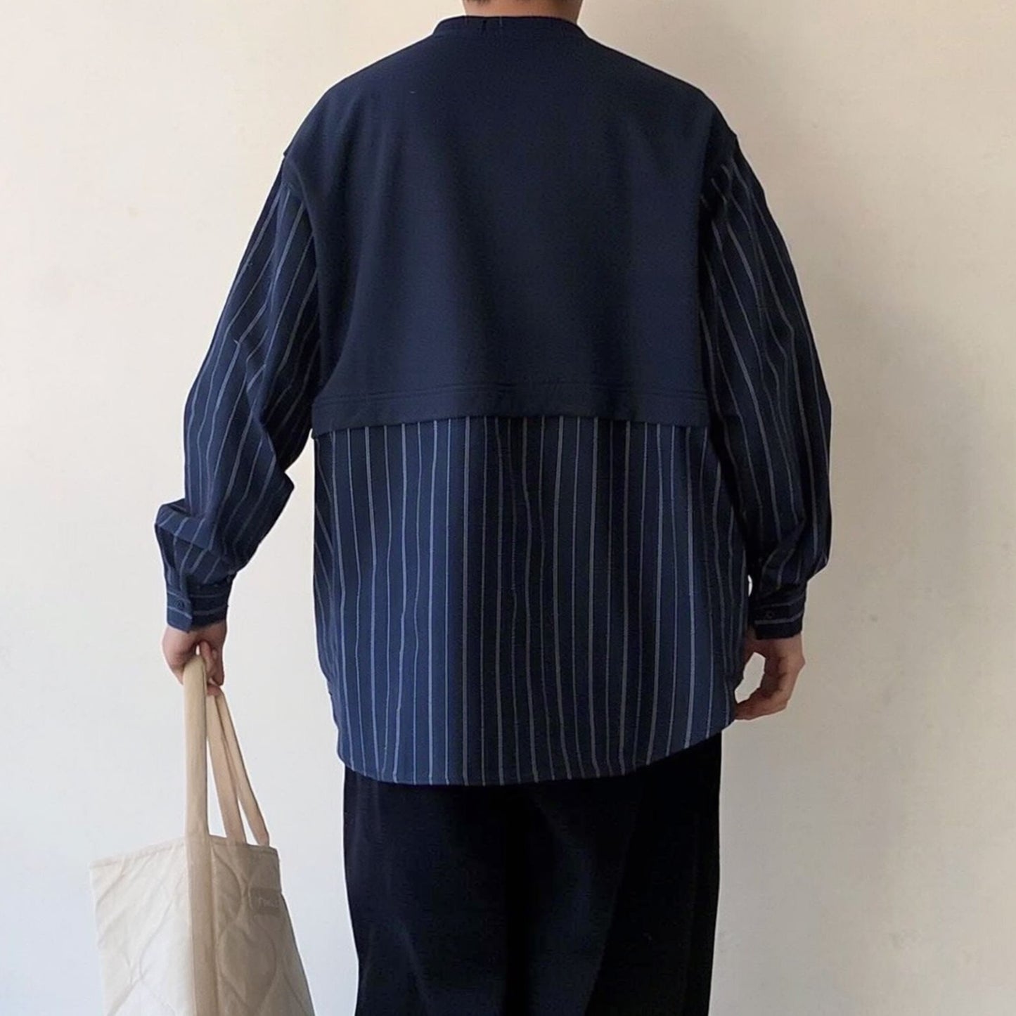 Asymmetry Layered Long Sleeve Shirt N1053