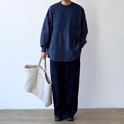 Asymmetry Layered Long Sleeve Shirt N1053