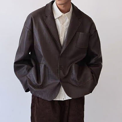 Oversized Silhouette Minimal Design Tailored Jacket N1055