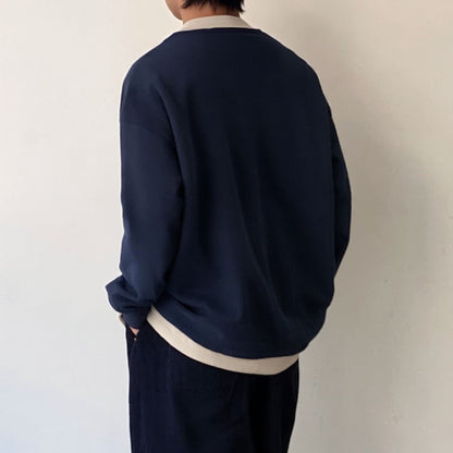 Key Neck Design Wide Silhouette Long Sleeve N1056