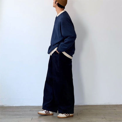 Key Neck Design Wide Silhouette Long Sleeve N1056