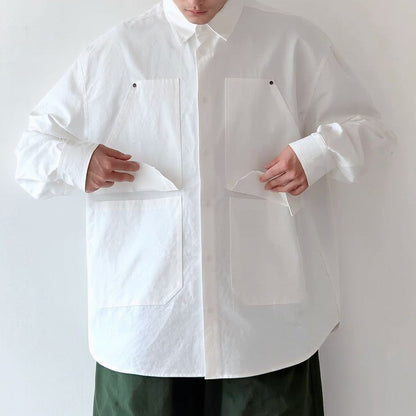 Minimal Big Pocket Long Sleeve Shirt N1060