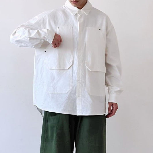 Minimal Big Pocket Long Sleeve Shirt N1060